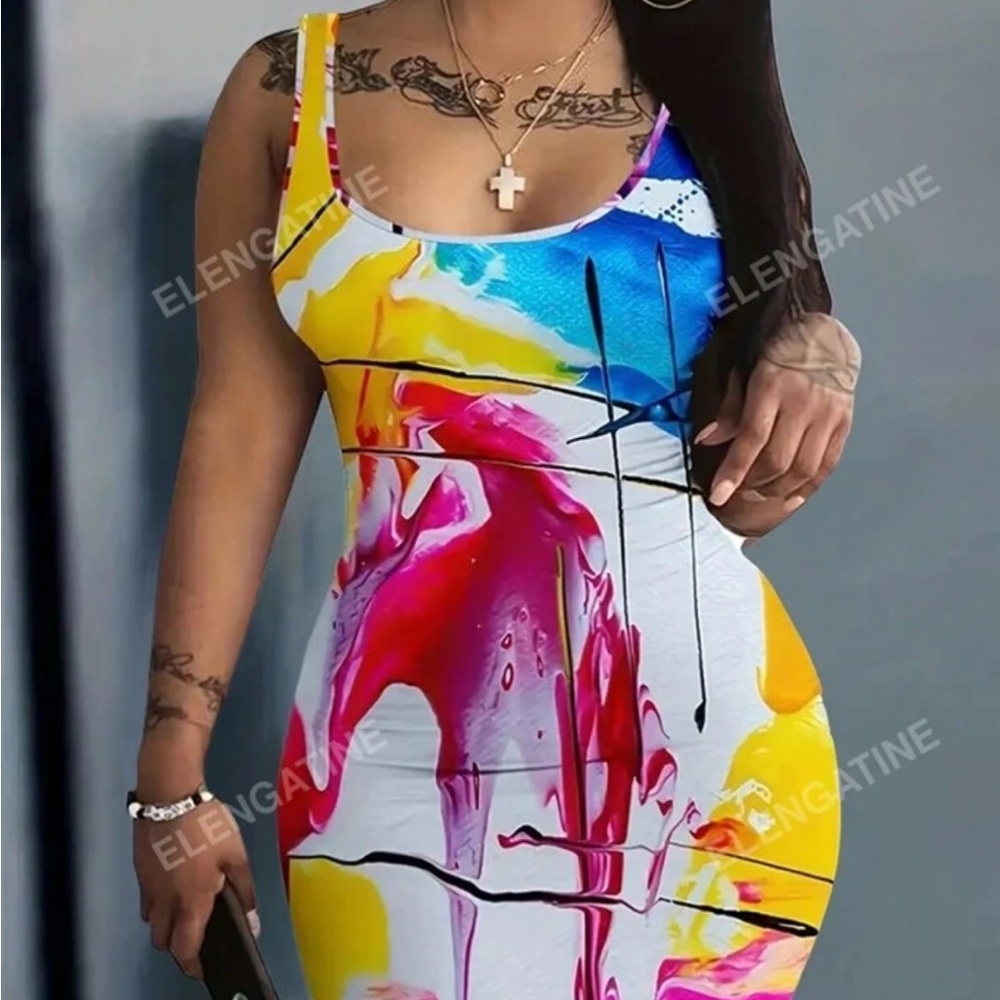 Colorful Abstract Art Dress